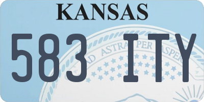 KS license plate 583ITY