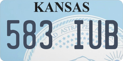 KS license plate 583IUB