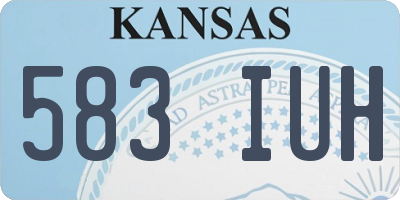 KS license plate 583IUH