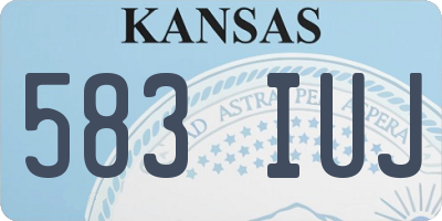 KS license plate 583IUJ