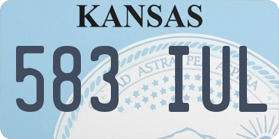 KS license plate 583IUL