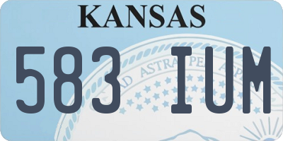 KS license plate 583IUM