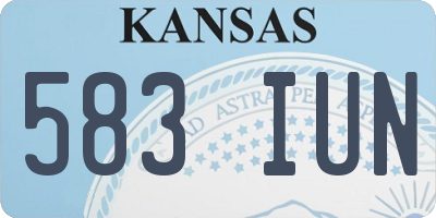 KS license plate 583IUN