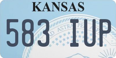 KS license plate 583IUP