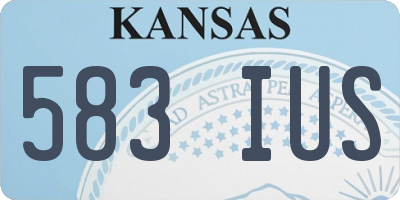 KS license plate 583IUS