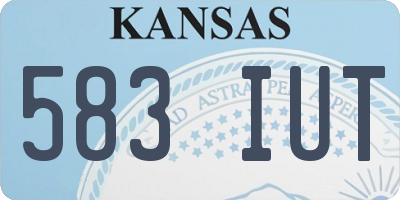 KS license plate 583IUT