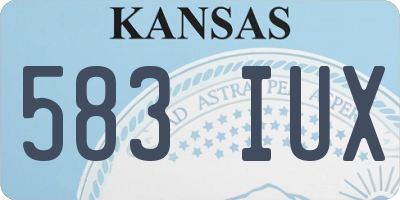 KS license plate 583IUX