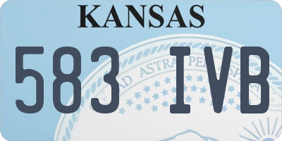 KS license plate 583IVB