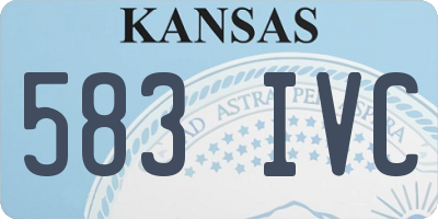 KS license plate 583IVC