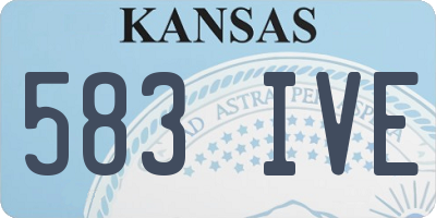 KS license plate 583IVE