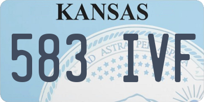 KS license plate 583IVF
