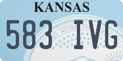 KS license plate 583IVG