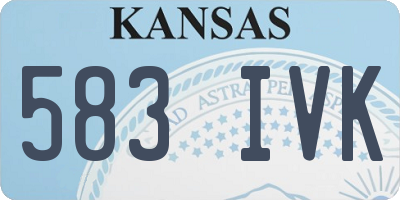 KS license plate 583IVK