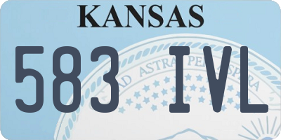 KS license plate 583IVL