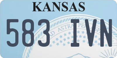 KS license plate 583IVN