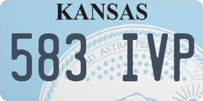 KS license plate 583IVP
