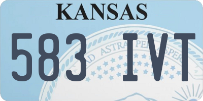 KS license plate 583IVT