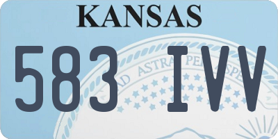 KS license plate 583IVV