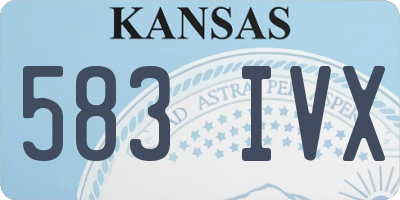 KS license plate 583IVX