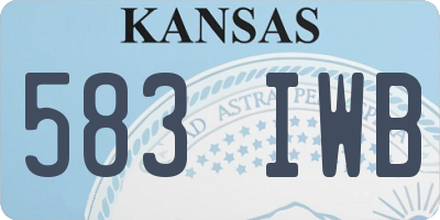 KS license plate 583IWB