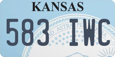 KS license plate 583IWC
