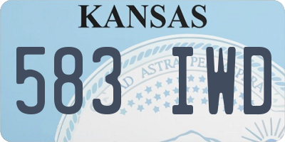 KS license plate 583IWD