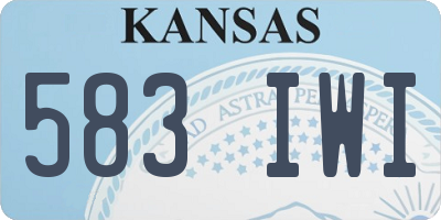 KS license plate 583IWI