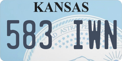 KS license plate 583IWN
