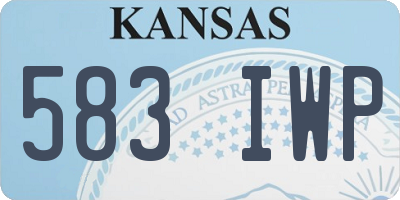 KS license plate 583IWP