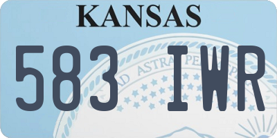 KS license plate 583IWR
