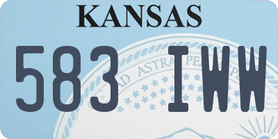 KS license plate 583IWW