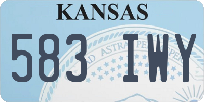 KS license plate 583IWY