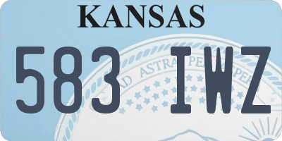 KS license plate 583IWZ