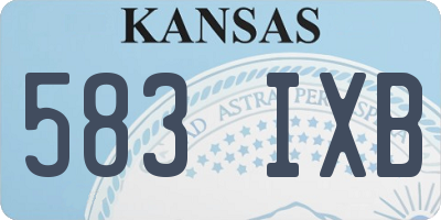 KS license plate 583IXB