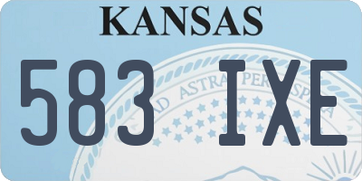 KS license plate 583IXE