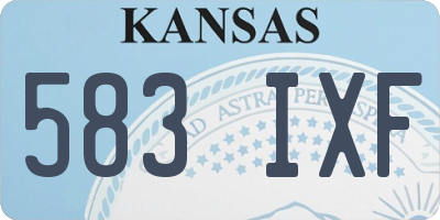 KS license plate 583IXF
