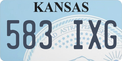KS license plate 583IXG