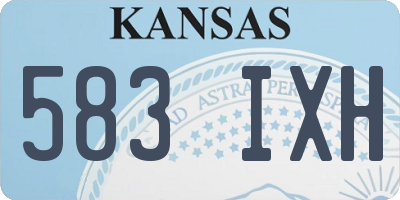 KS license plate 583IXH