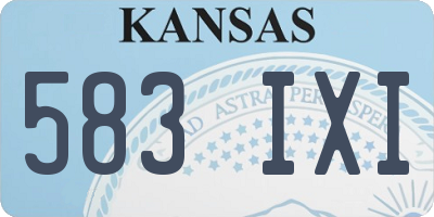 KS license plate 583IXI