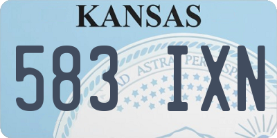 KS license plate 583IXN