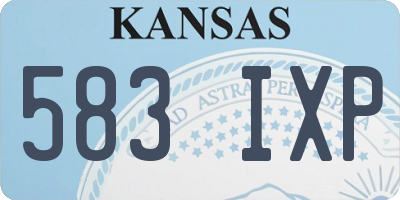KS license plate 583IXP