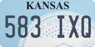 KS license plate 583IXQ
