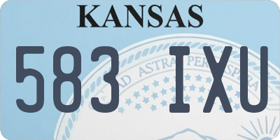 KS license plate 583IXU