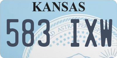 KS license plate 583IXW