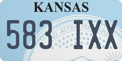 KS license plate 583IXX