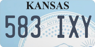KS license plate 583IXY