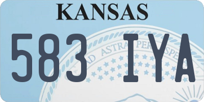 KS license plate 583IYA
