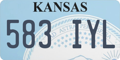 KS license plate 583IYL