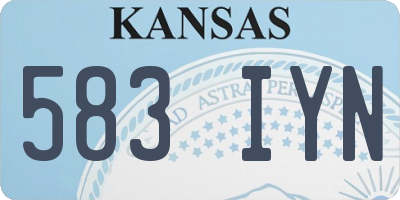 KS license plate 583IYN