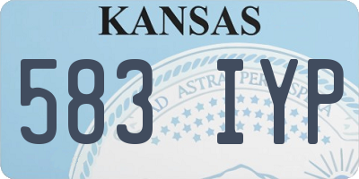 KS license plate 583IYP
